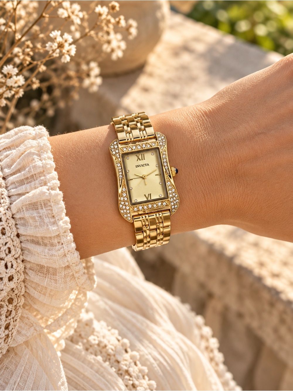Invicta Wildflower 69275 Gold Crystal Women’s Watch New in Box